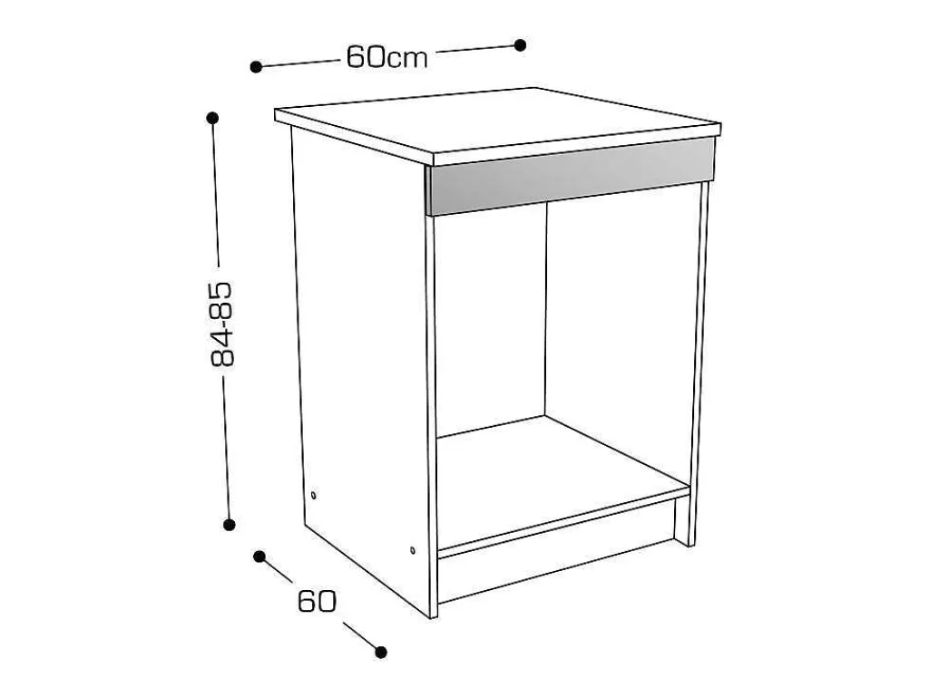 Móvel De Cozinha*Vente-unique Cozinha Completa Com Bancada De Trabalho 180 Cm Natural E Preto - Trattoria