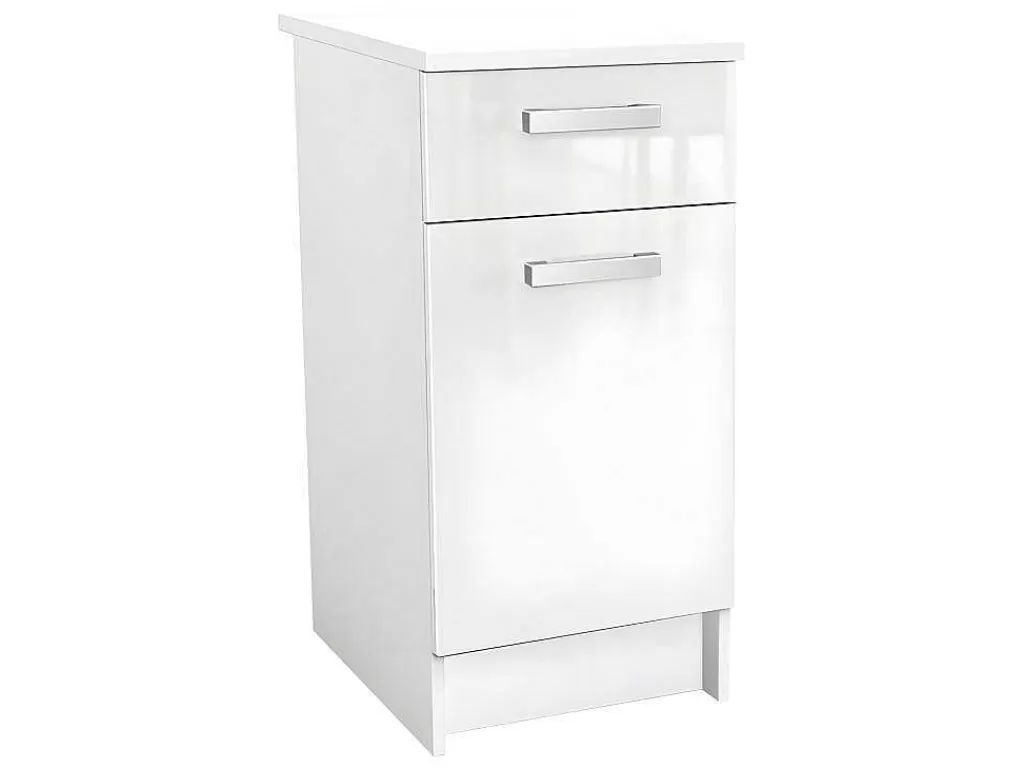 Móvel De Cozinha*Vente-unique Cozinha Completa De 180 Cm Com 6 Compartimentos De Arrumação Cor Branco - Trattoria