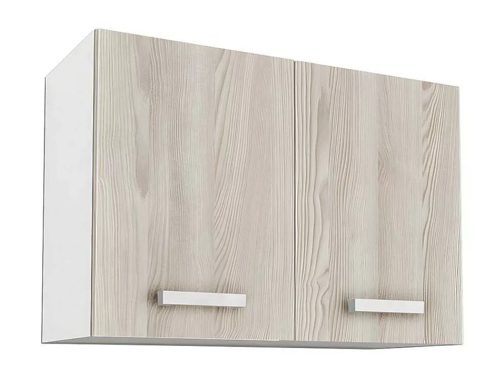Móvel De Cozinha*Vente-unique Cozinha Completa De 180 Cm Com 6 Compartimentos De Arrumação Cor Carvalho E Branco - Trattoria
