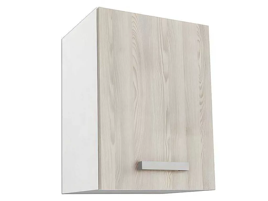Móvel De Cozinha*Vente-unique Cozinha Completa De 180 Cm Com 6 Compartimentos De Arrumação Cor Carvalho E Branco - Trattoria