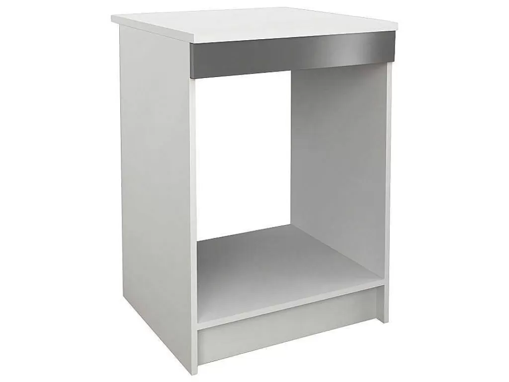 Promoções Sala*Vente-unique Cozinha Completa De 180 Cm Com 6 Compartimentos De Arrumação Cor Cinza E Branco - Trattoria