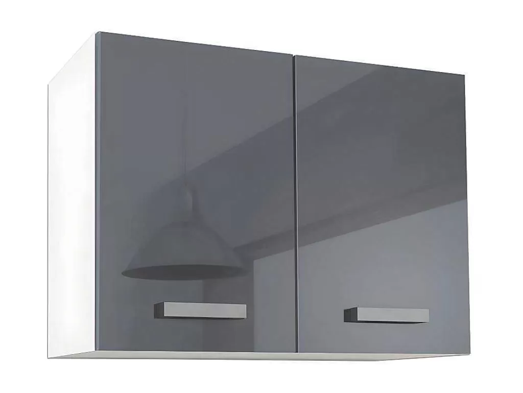 Promoções Sala*Vente-unique Cozinha Completa De 240 Cm Com 8 Compartimentos De Arrumação Cor Cinza E Branco - Trattoria