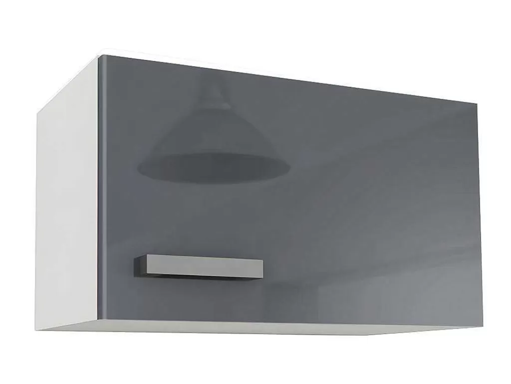 Promoções Sala*Vente-unique Cozinha Completa De 240 Cm Com 8 Compartimentos De Arrumação Cor Cinza E Branco - Trattoria
