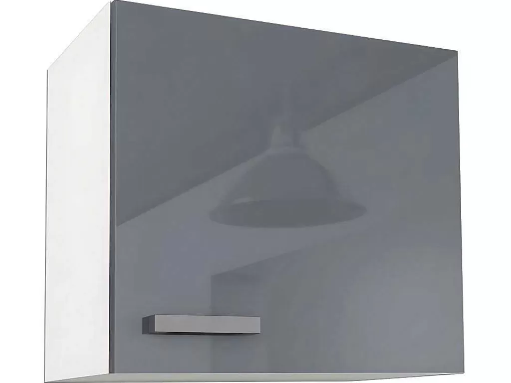 Promoções Sala*Vente-unique Cozinha Completa De 240 Cm Com 8 Compartimentos De Arrumação Cor Cinza E Branco - Trattoria