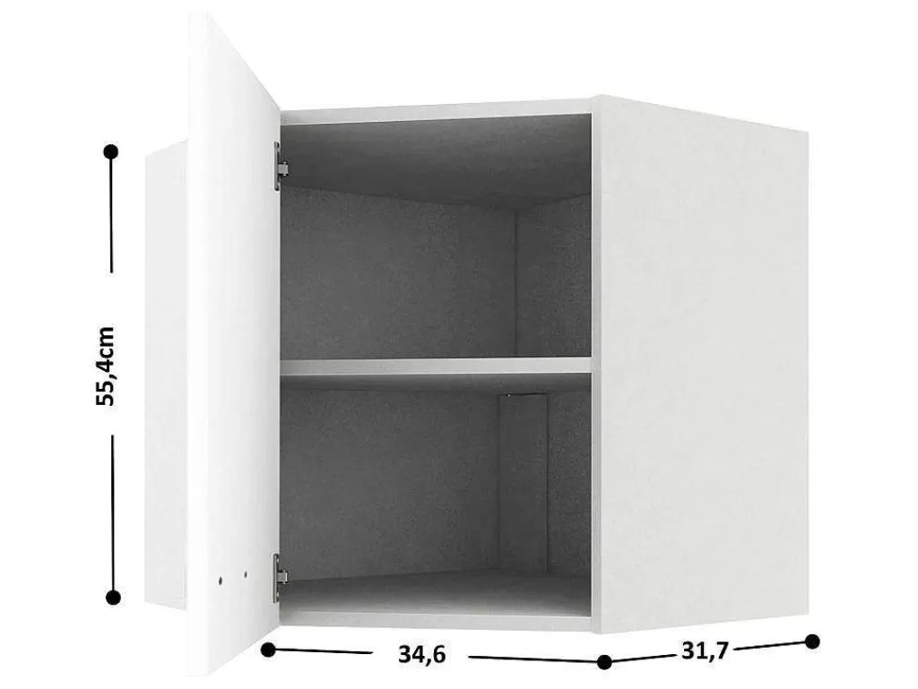 Móvel De Cozinha*Vente-unique Cozinha Completa De Canto, 13 Elementos De Arrumação, Branco - Trattoria