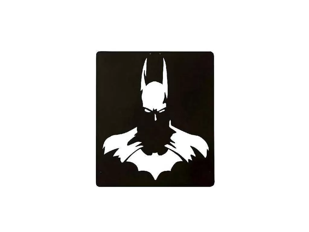 Placa De Parede Decorativa*EPIKASA Decoração Metalica Batman 2, Preto, 42X1,5X48 Cm,