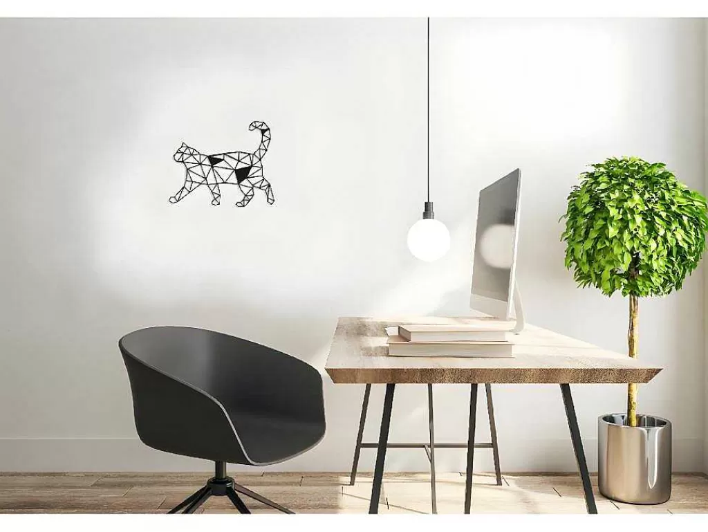 decorao_metalica_gatos_2_preto_46x15x37_cm_epikasa_8.webp Placa De Parede Decorativa*EPIKASA Decoração Metalica Gatos 2, Preto, 46X1,5X37 Cm,