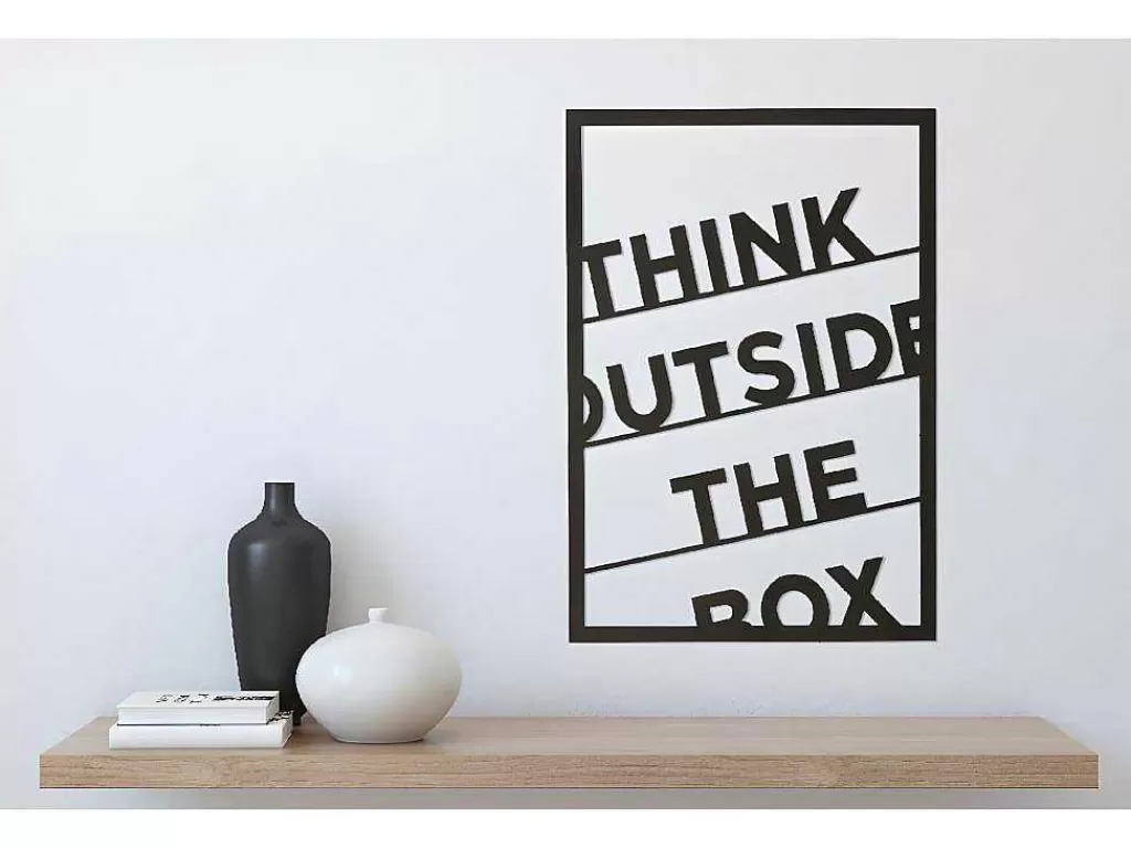 decorao_metalica_think_outside_the_box_2_preto_50x15x70_cm_epikasa_5.webp Placa De Parede Decorativa*EPIKASA Decoração Metalica Think Outside The Box 2, Preto, 50X1,5X70 Cm,