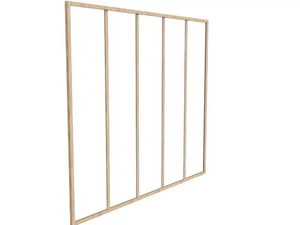 Divisória De Ambiente*Vente-unique Divisória De Atelier Aluminio Termolacado 180X130 Cm, Natural Claro - Bayview