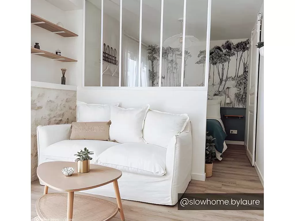 Divisória De Ambiente*Vente-unique Divisória De Atelier Em Aluminio Termolacado Branco De 180X105 Cm - Bayview