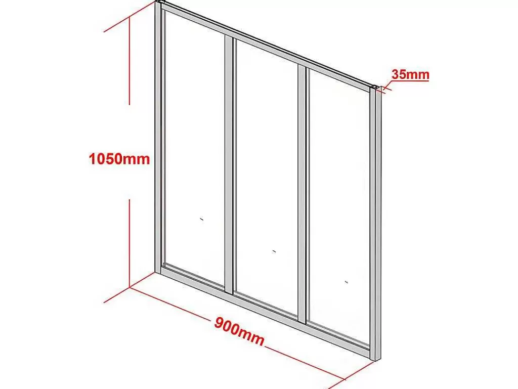 Divisória De Ambiente*Vente-unique Divisória De Atelier Em Aluminio Termolacado Branco De 90X105 Cm - Bayview