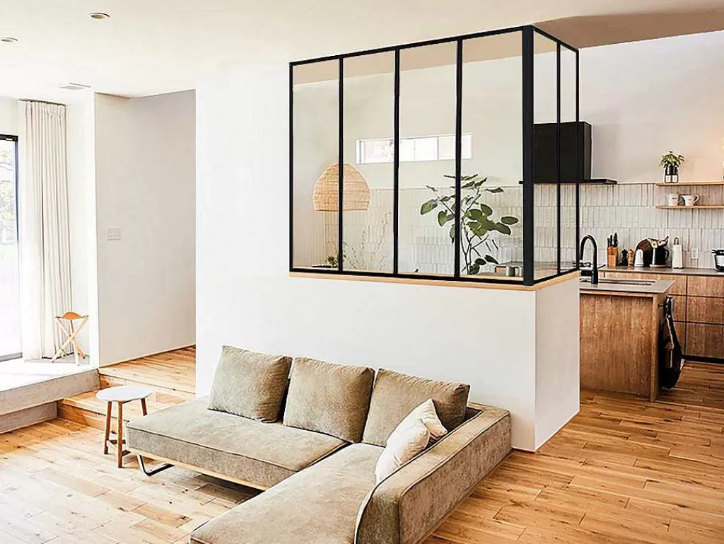 Divisória De Ambiente*Vente-unique Divisória De Canto De Atelier Em Aluminio Termolacado C120 X L60 X A130 Cm Preto - Bayview