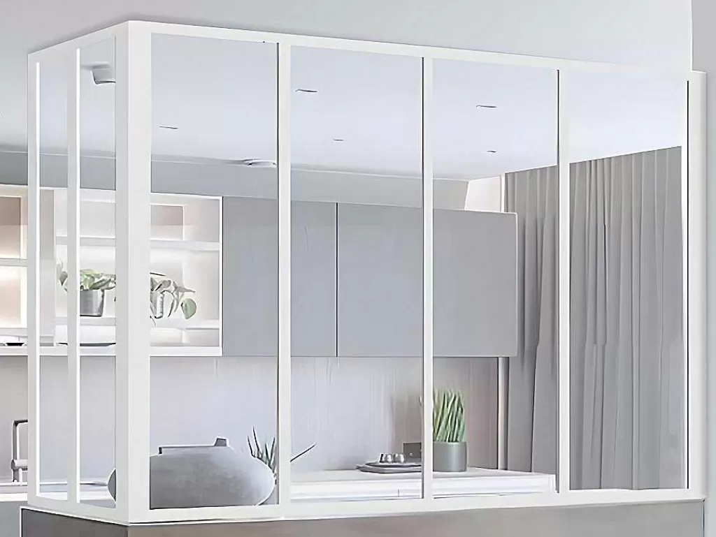 Divisória De Ambiente*Vente-unique Divisória De Canto De Atelier Em Aluminio Termolacado C120 X L60 X A130 Cm Preto - Bayview
