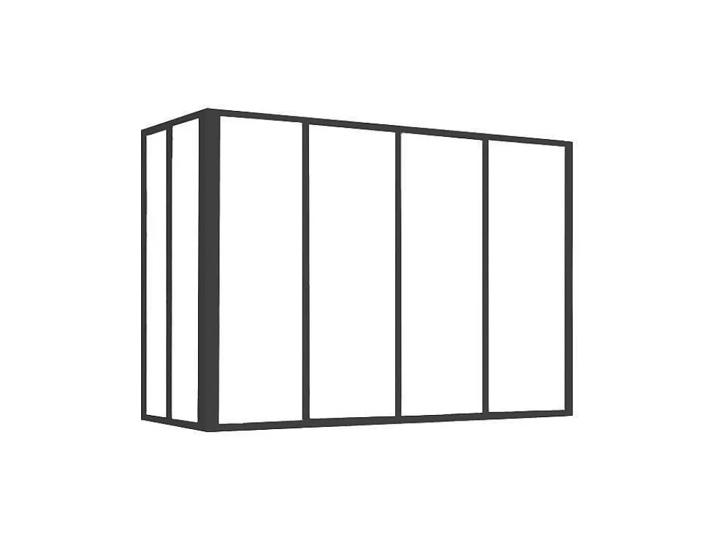 Divisória De Ambiente*Vente-unique Divisória De Canto De Atelier Em Aluminio Termolacado C120 X L60 X A130 Cm Preto - Bayview