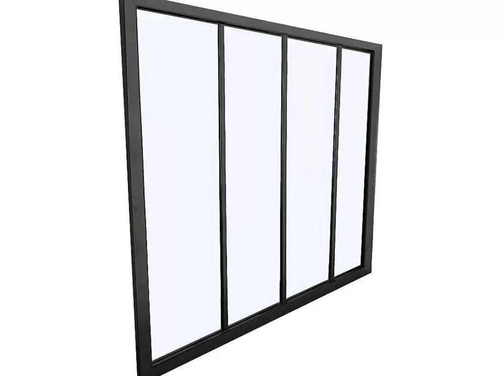 Divisória De Ambiente*Vente-unique Divisória De Canto De Atelier Em Aluminio Termolacado C120 X L60 X A130 Cm Preto - Bayview