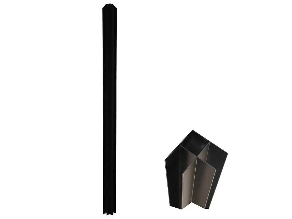 Divisória De Ambiente*Vente-unique Divisória De Canto De Atelier Em Aluminio Termolacado C120 X L60 X A130 Cm Preto - Bayview