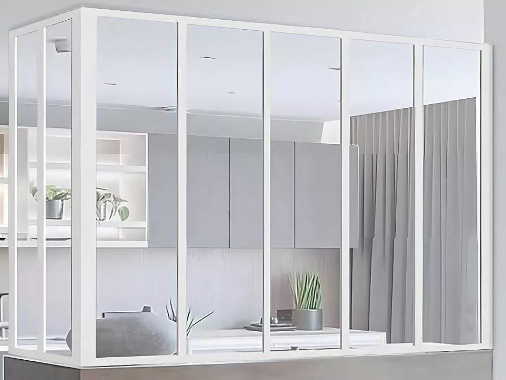 Divisória De Ambiente*Vente-unique Divisória De Canto De Atelier Em Aluminio Termolacado C150 X L60 X A130 Cm Preto - Bayview