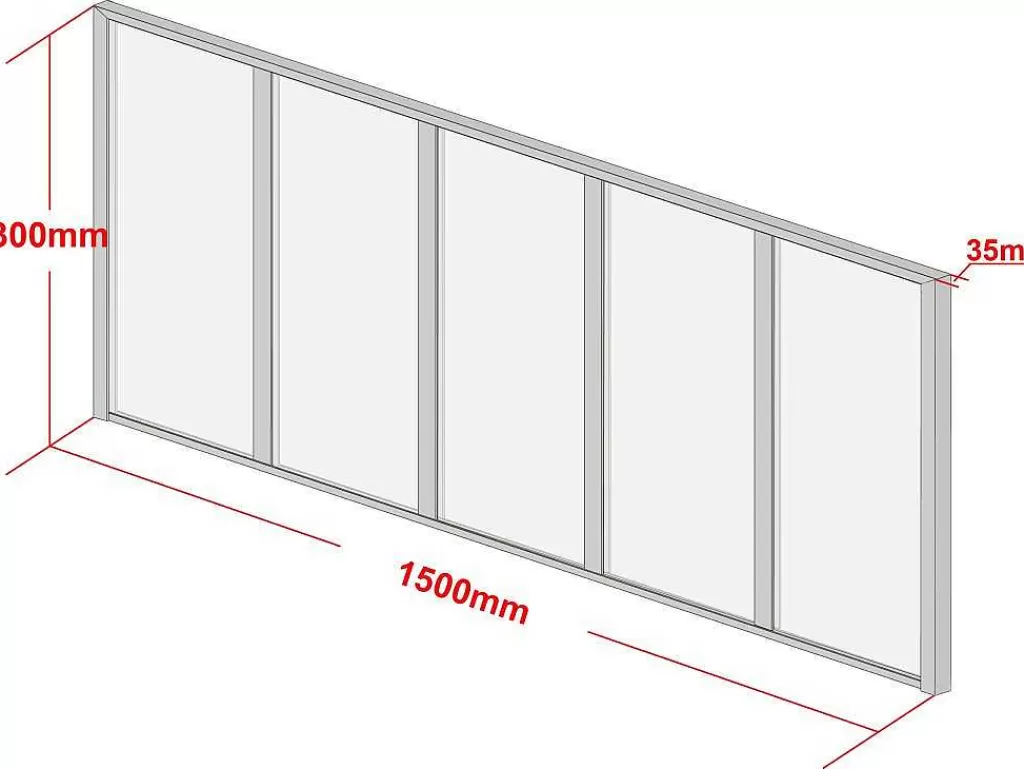 Divisória De Ambiente*Vente-unique Divisória De Canto De Atelier Em Aluminio Termolacado C150 X L60 X A130 Cm Preto - Bayview