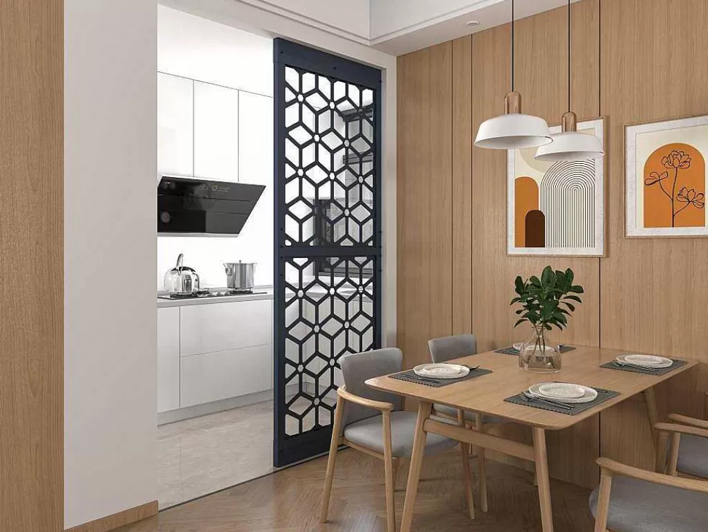 Divisória De Interior*Vente-unique Divisória Em Aco Galvanizado L88 X A245 Cm Antracite Altura Ajustavel - Lateri