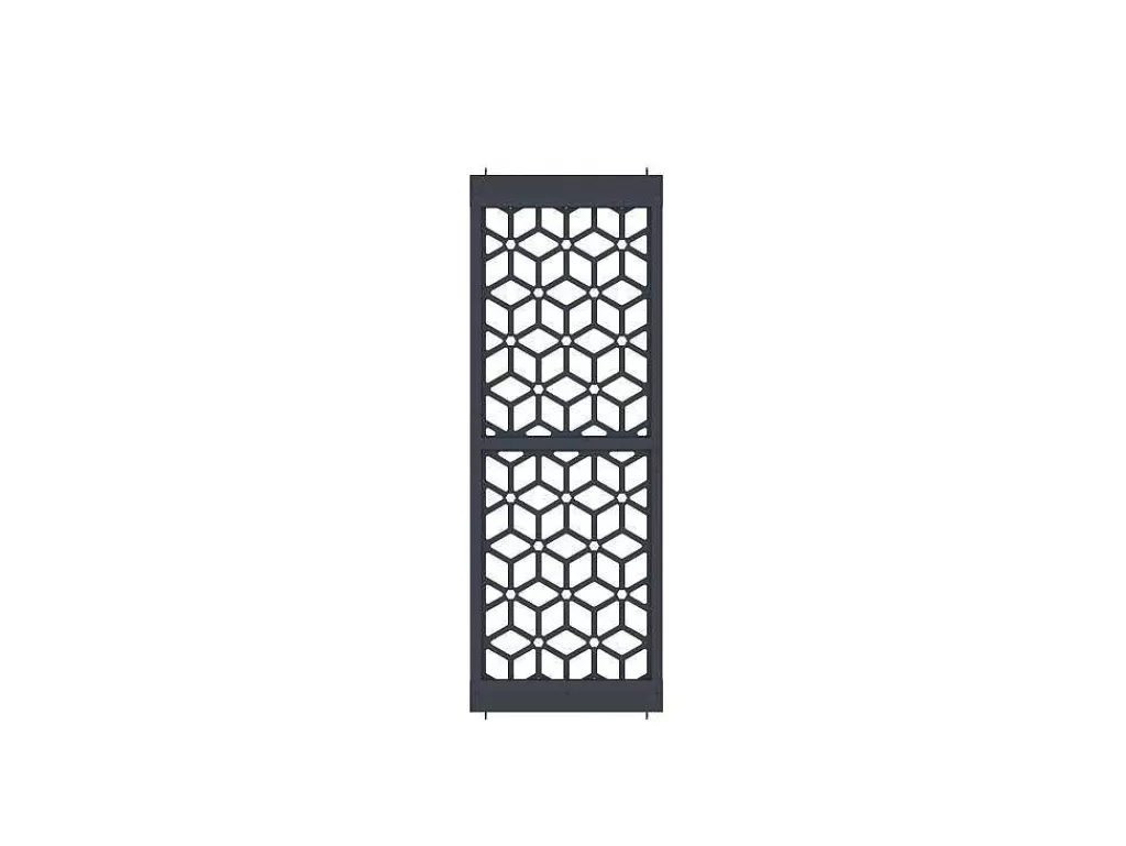 Divisória De Interior*Vente-unique Divisória Em Aco Galvanizado L88 X A245 Cm Antracite Altura Ajustavel - Lateri