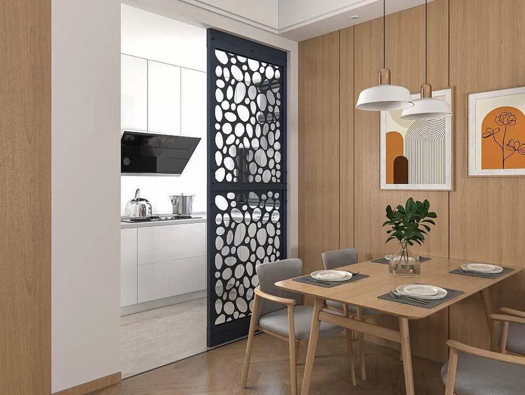Divisória De Interior*Vente-unique Divisória Em Aco Galvanizado L88 X A245 Cm Antracite Altura Ajustavel - Tirodi
