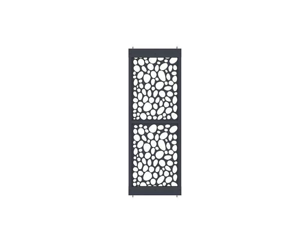 Divisória De Interior*Vente-unique Divisória Em Aco Galvanizado L88 X A245 Cm Antracite Altura Ajustavel - Tirodi