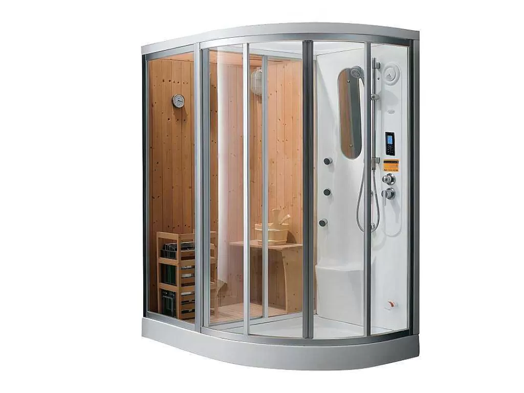 Cabine De Duche*Shower & Design Duche De Canto Spa-Termas-Sauna Haumea - L157 X P110 X A215 Cm Canto Esquerdo