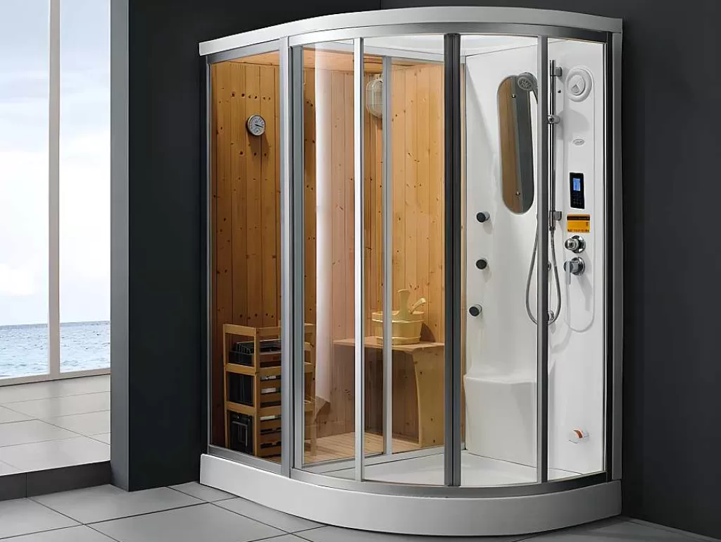 Cabine De Duche*Shower & Design Duche De Canto Spa-Termas-Sauna Haumea - L157 X P110 X A215 Cm Canto Esquerdo