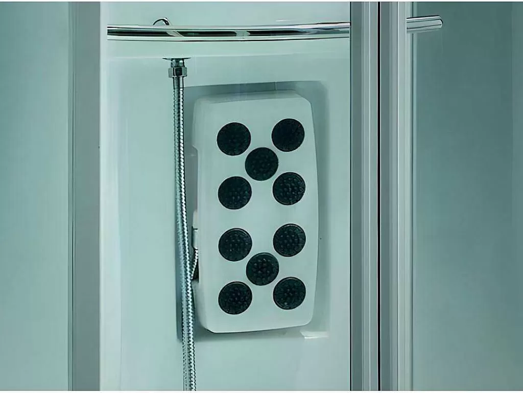 Cabine De Duche*Shower & Design Duche Retangular Hidromassagem-Banho Turco Arthemis Em Acrilico Reforcado Com 12 Jatos De Massagem E Chuva Tropical
