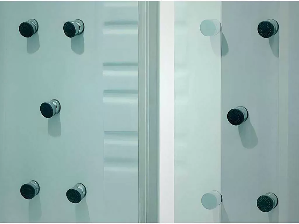 Cabine De Duche*Shower & Design Duche Retangular Hidromassagem-Banho Turco Arthemis Em Acrilico Reforcado Com 12 Jatos De Massagem E Chuva Tropical