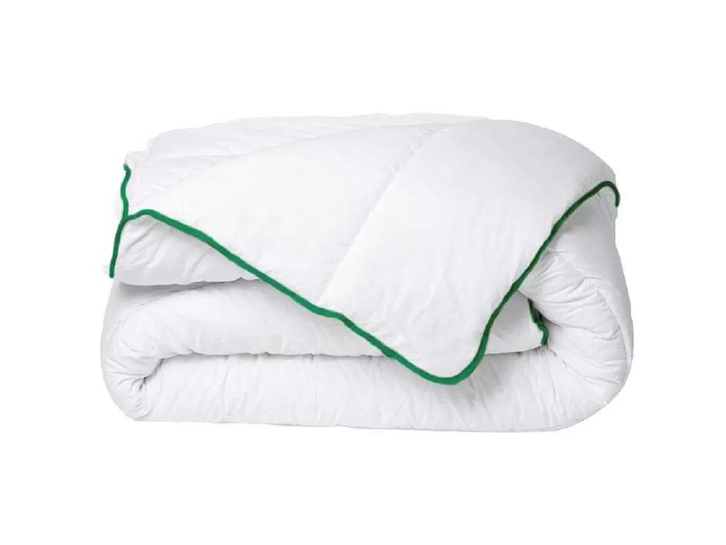Edredão*DREAMEA Edredão Temperado Tratamento Antiacaros Natural Da Em Microfibra 200X200 Cm, 300 G/M , Vies Verde - Azylia Ii