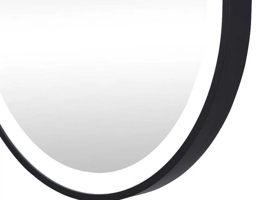 Acessórios De Casa De Banho*OZAIA Espelho De Casa De Banho Luminoso Oval Antienvaciamento Com Contorno Preto 50X80 Cm - Alarico