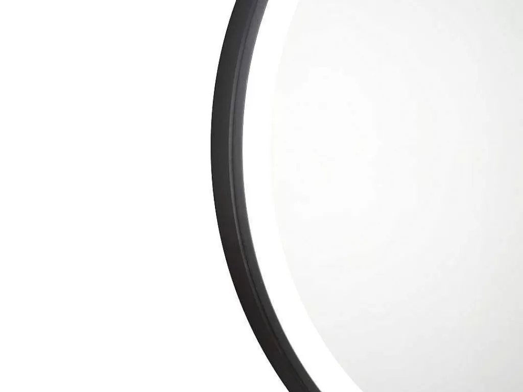 Acessórios De Casa De Banho*OZAIA Espelho De Casa De Banho Luminoso Redondo Preto Com Leds D. 80 Cm - Numea