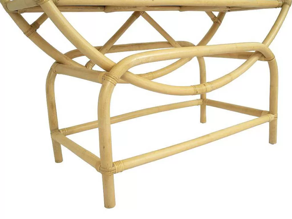 Biblioteca, Vitrina, Estante*Vente-unique Estante Com 3 Prateleiras Em Rotim E Bambu Cor Natural - Setha