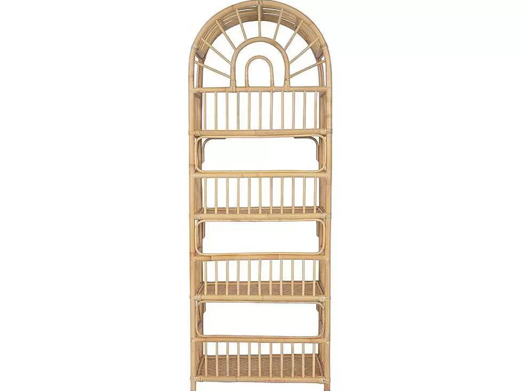 Biblioteca, Vitrina, Estante*Vente-unique Estante Com 4 Prateleiras Em Rotim Cor Natural - Irisou
