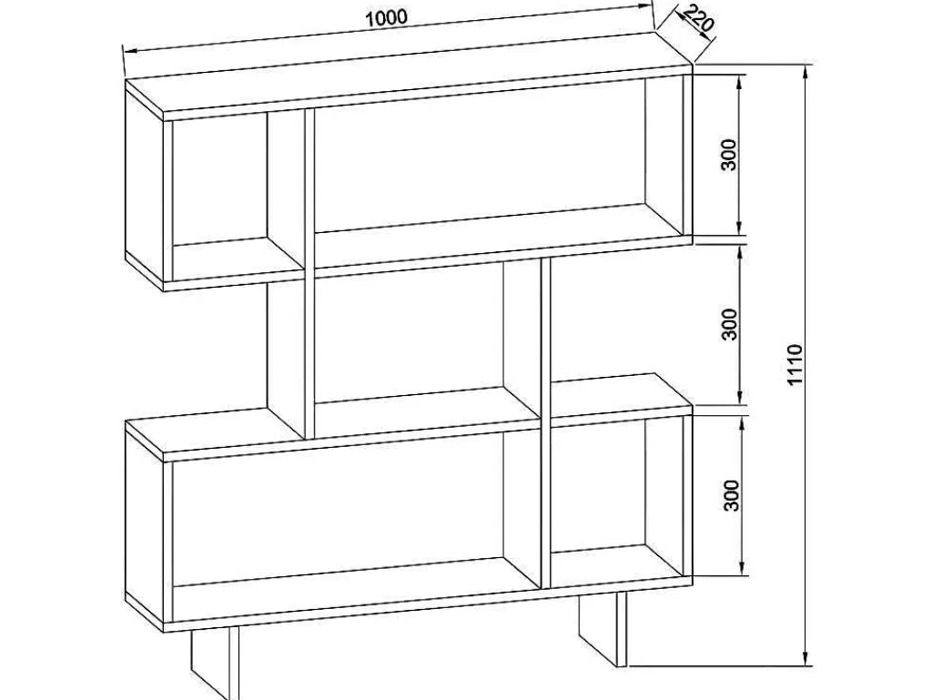 Biblioteca, Vitrina, Estante*Homemania Estante Hera, Branco, 100X22X111 Cm, Epikasa