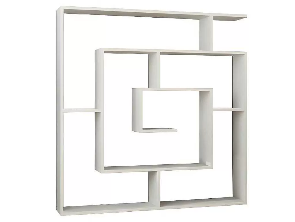 Biblioteca, Vitrina, Estante*Homemania Estante Labirent, Branco, 125X22X129 Cm, Epikasa