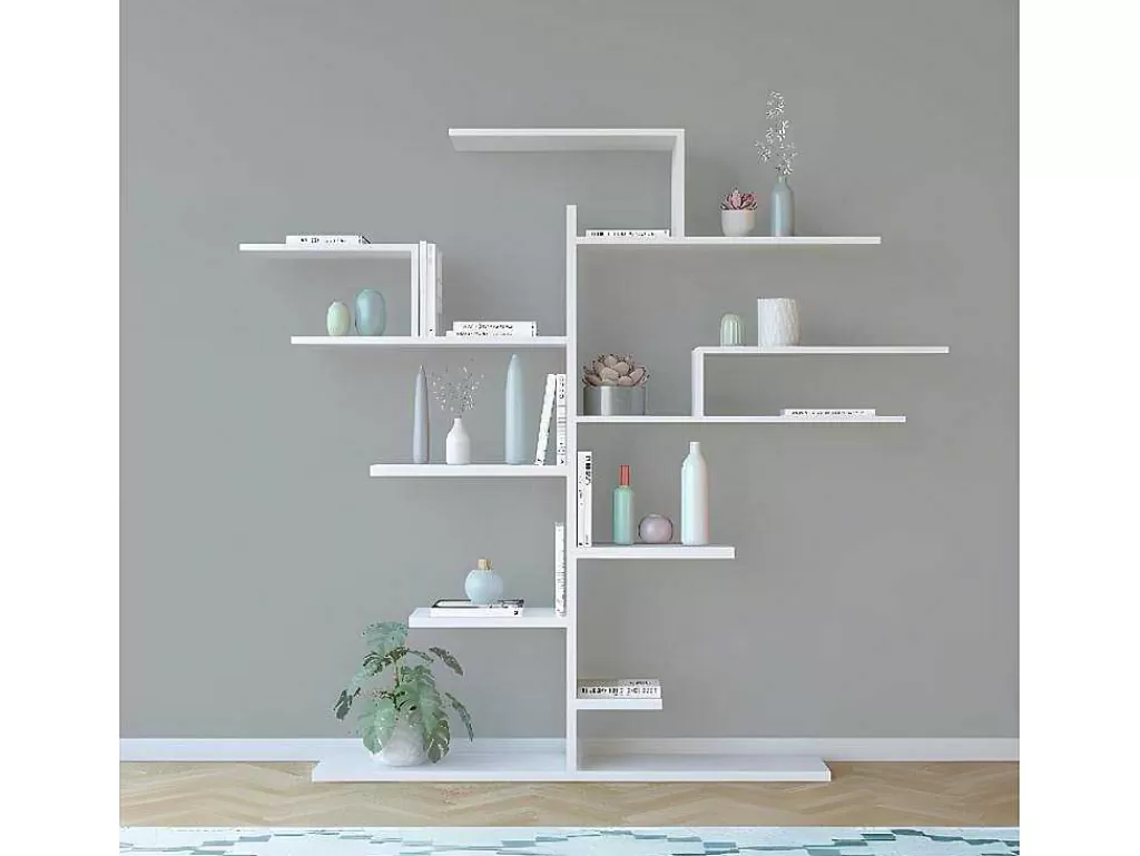 Biblioteca, Vitrina, Estante*EPIKASA Estante Tree, Branco, 180X25X161 Cm,