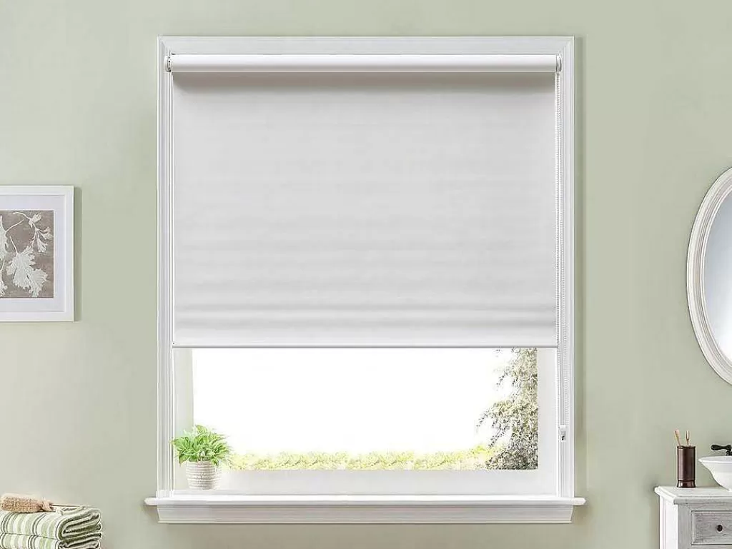 Persianas De Interior*Vente-unique Estore Opaco Em Poliester - 180 X 180 Cm - Branco - Marrila