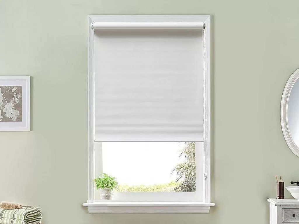 Persianas De Interior*Vente-unique Estore Opaco Em Poliester - 90 X 180 Cm - Branco - Marrila
