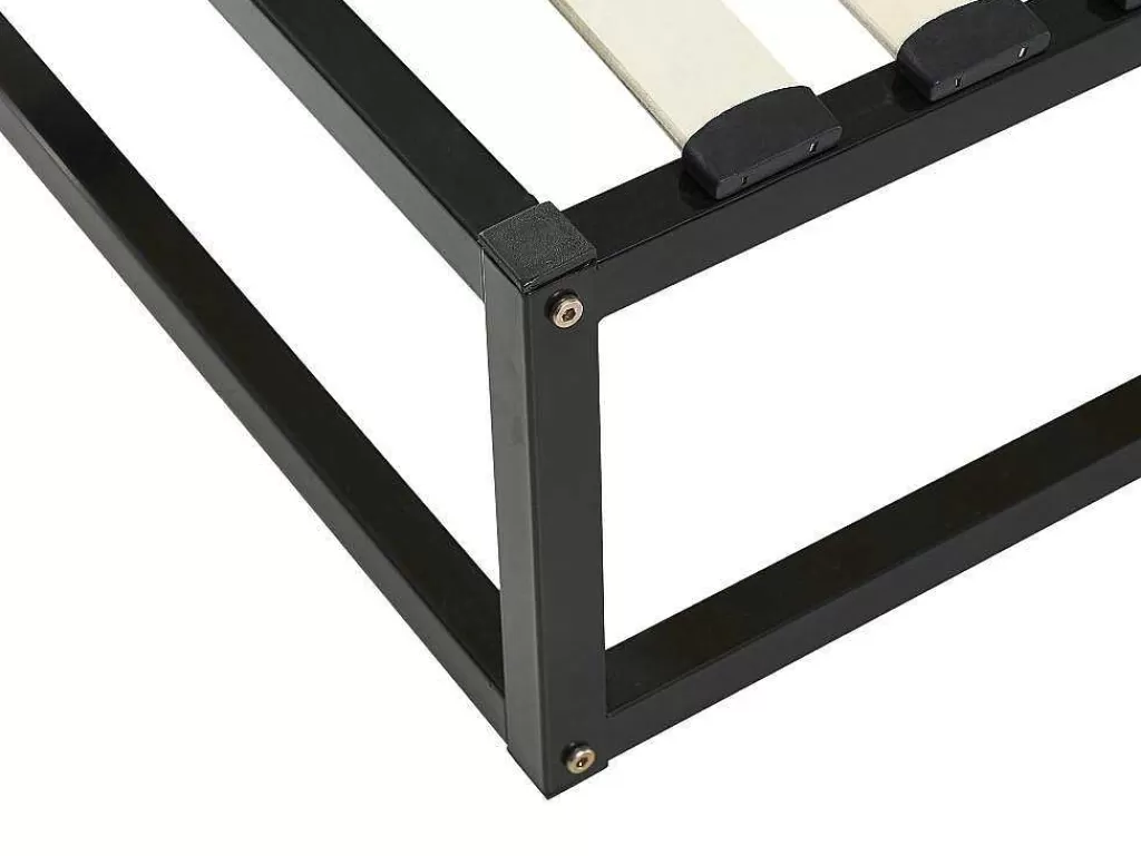 Sommier*Ysmée Estrado Com Estrutura De Ripas Em Metal 140X190 Cm, 2X19 Ripas Preto - Rammus Da Ysmee