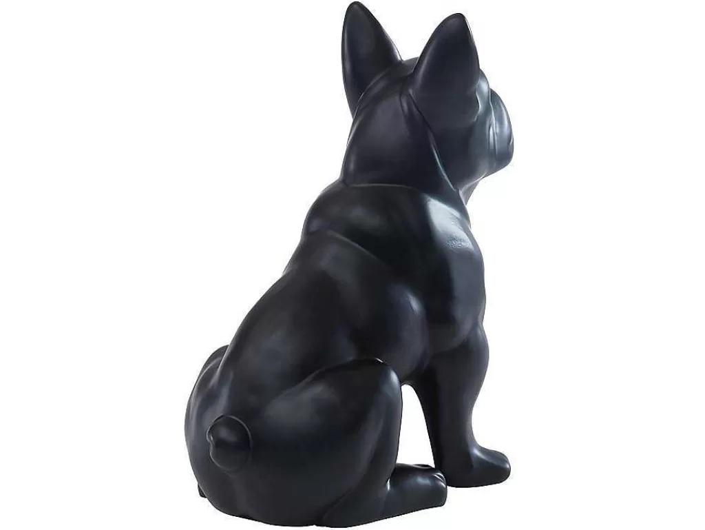 Estátua*OZAIA Estátua De Buldogue Em Resina De C. 27 X L. 16 X A. 32 Cm Cor Preto Mate - Doggo