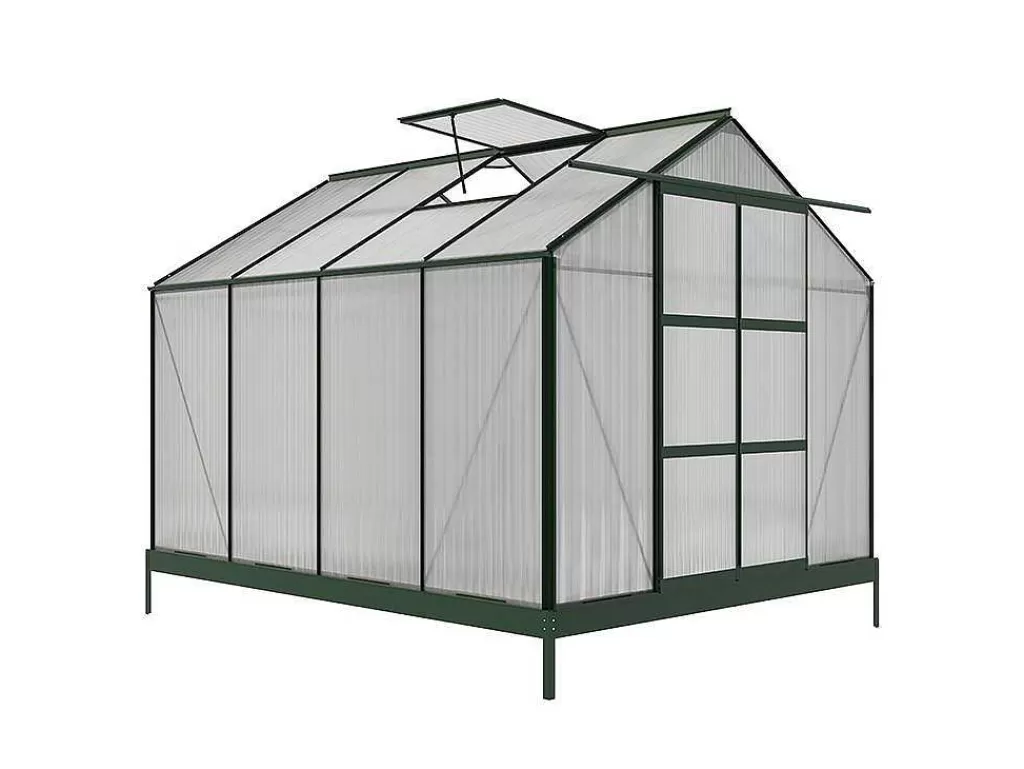 Estufas De Jardim*EXPERTLAND Estufa De Jardim Em Policarbonato De 7.5 M Greenea Ii Com Base