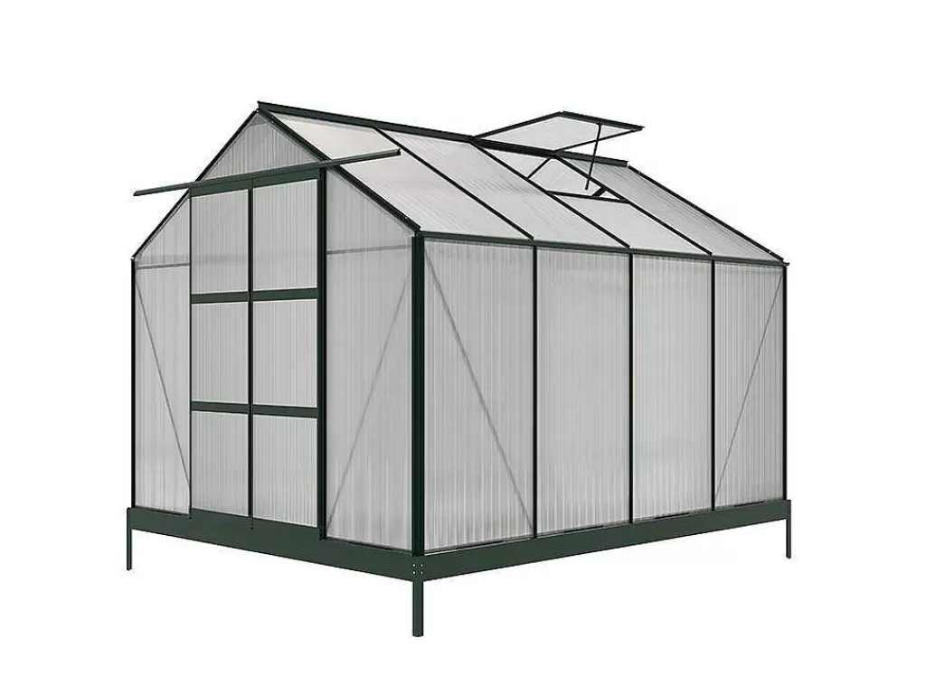 Estufas De Jardim*EXPERTLAND Estufa De Jardim Em Policarbonato De 7.5 M Greenea Ii Com Base