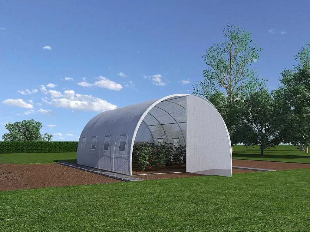 Estufas De Jardim*EXPERTLAND Estufa Estilo Tunel Com Estrutura Em Aco E Porta 12 M , C300 X L400 X A200 Cm - Alocasia