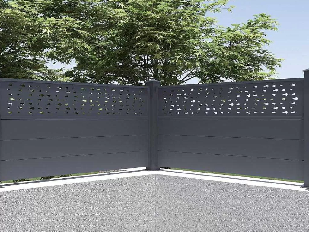 Canico E Cerca*EXPERTLAND Extensao De Cerca De Pousar A89Xl178,3 Cm Aluminio Antracite Com Motivos - Bazio