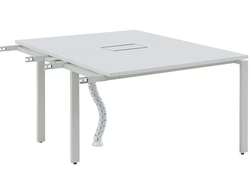 Mobiliário De Escritório*Workēa Extensao Para Mesa De Escritório De 2 Péssoas Branco C120 Cm - Downtown