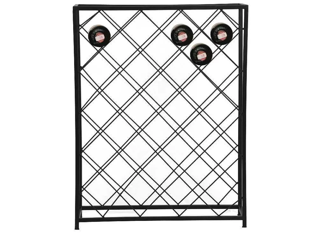 Acessórios De Arrumação*OZAIA Garrafeira, 32 Garrafas, L55 X A71 Cm Metal Preto - Bolinar