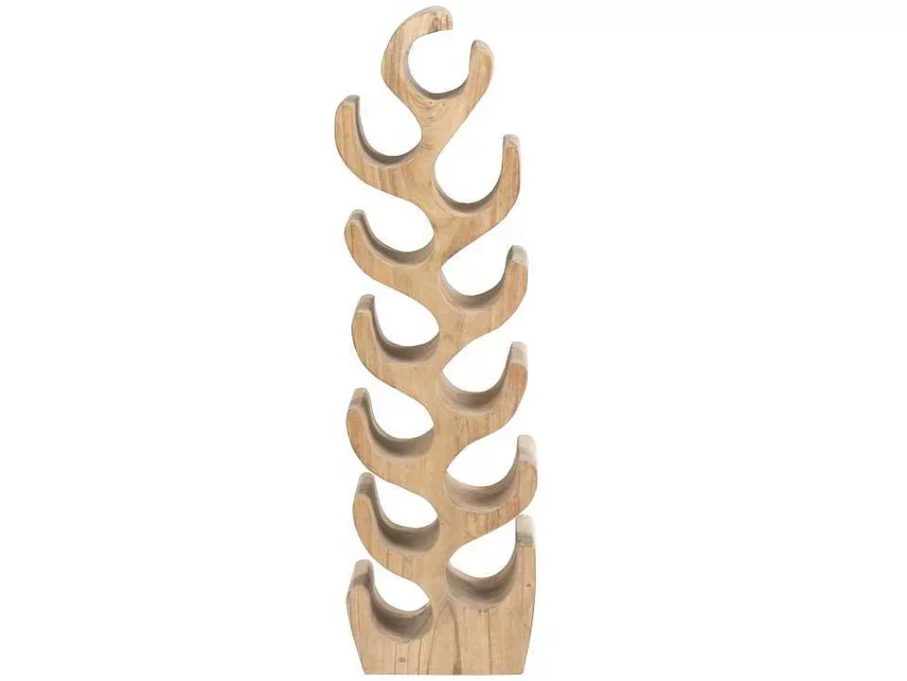 Acessórios De Arrumação*OZAIA Garrafeira Em Madeira De Suar Para 12 Garrafas De C. 28 X L. 19 X A. 100 Cm Cor Natural - Guimaras