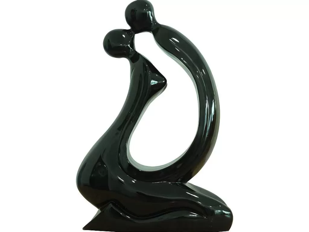 Estátua*OZAIA Grande Escultura Chloe Em Resina Preta - C32 X L12 X A47 Cm